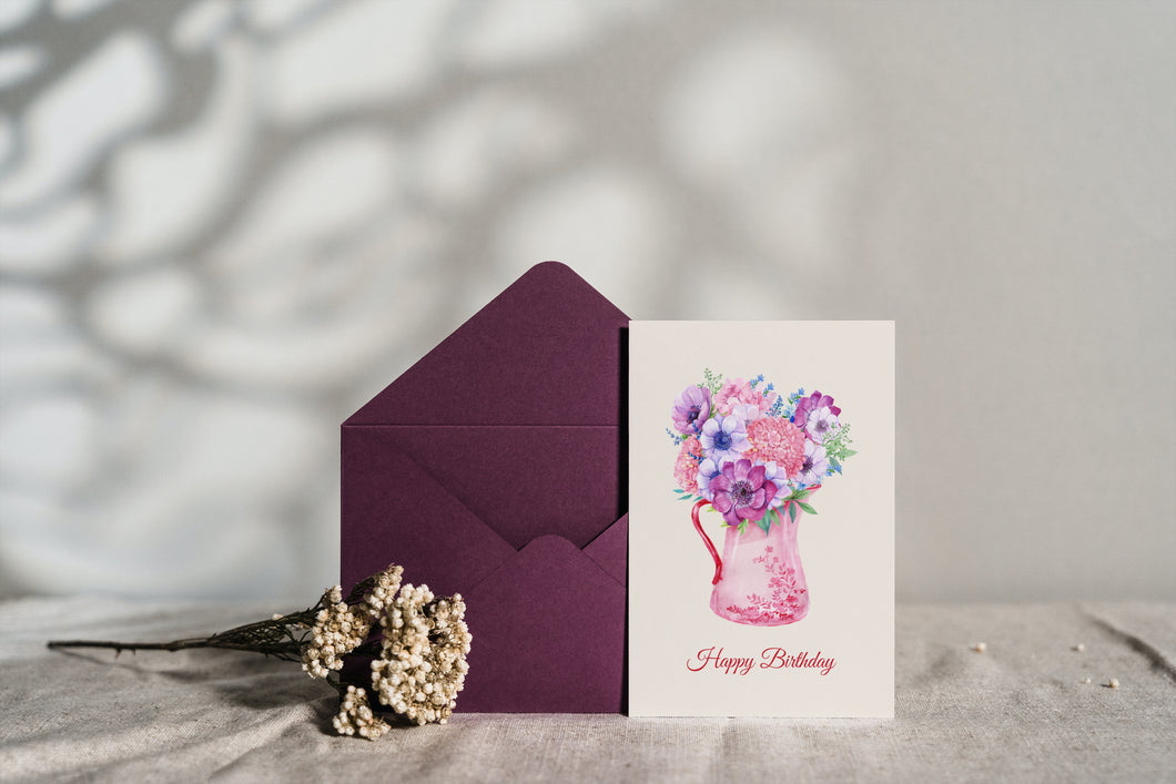 Картичка Purple Petals