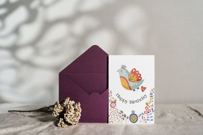Картичка Boho bird